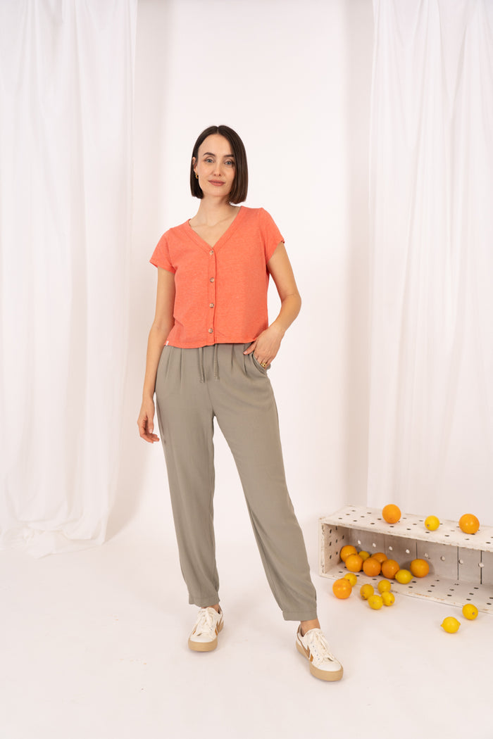 PANTALON ESTRECHO FLUIDO GOMA