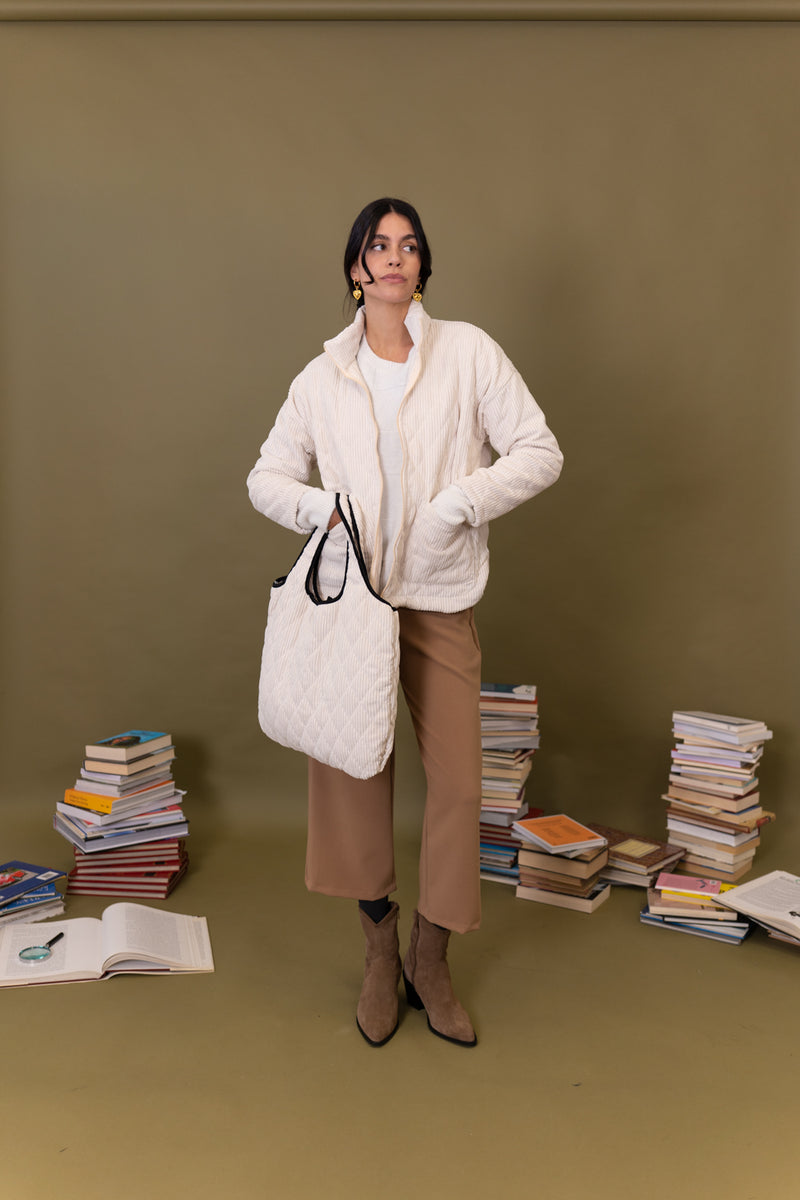 CHAQUETA PANA ACOLCHADA OVERSIZE