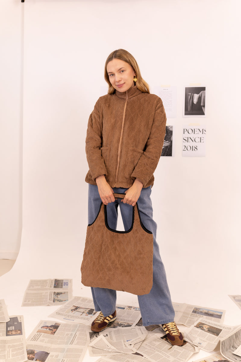 CHAQUETA PANA ACOLCHADA OVERSIZE