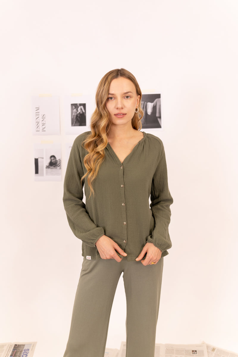 BLUSA TEXTURA ALGODÓN