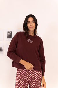 SUDADERA BORDADO CUELLO REDONDO