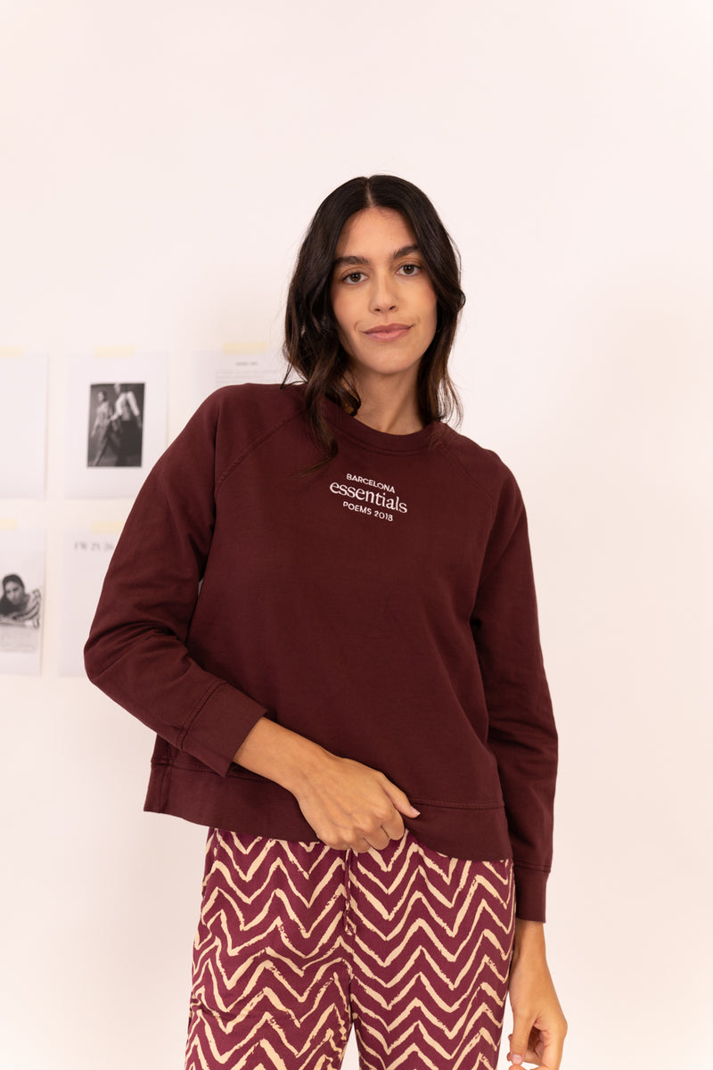SUDADERA BORDADO CUELLO REDONDO