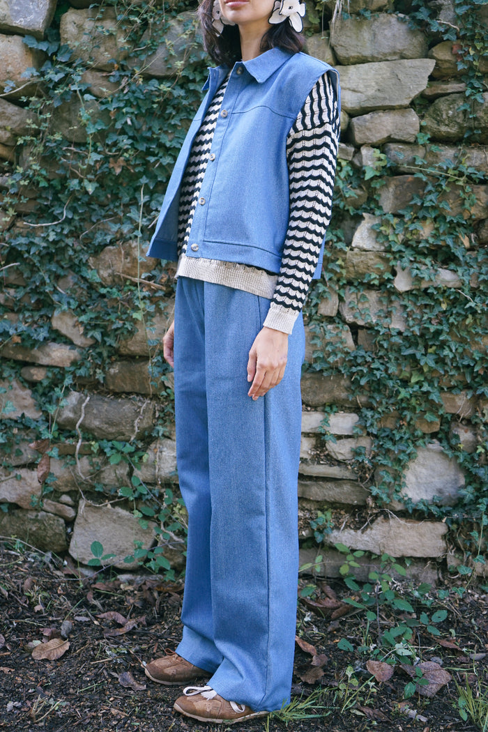 PANTALON ANCHO DENIM