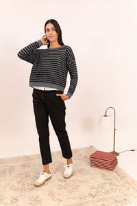 JERSEY TRICOT CALADOS BICOLOR