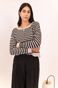 JERSEY TRICOT CALADOS BICOLOR