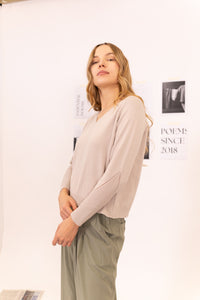 JERSEY TRICOT FINO CUELLO PICO