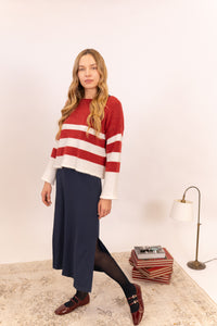 JERSEY TRICOT ESCOTE BARCO RAYAS