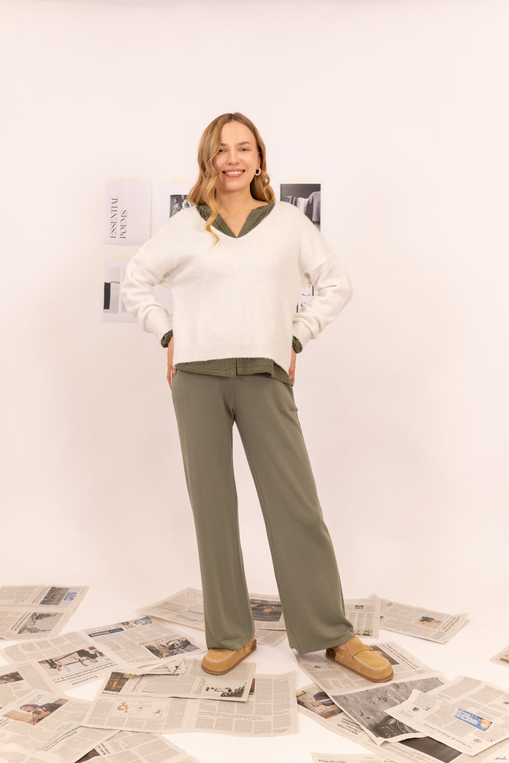 PANTALÓN FELPA RECTO CON GOMA
