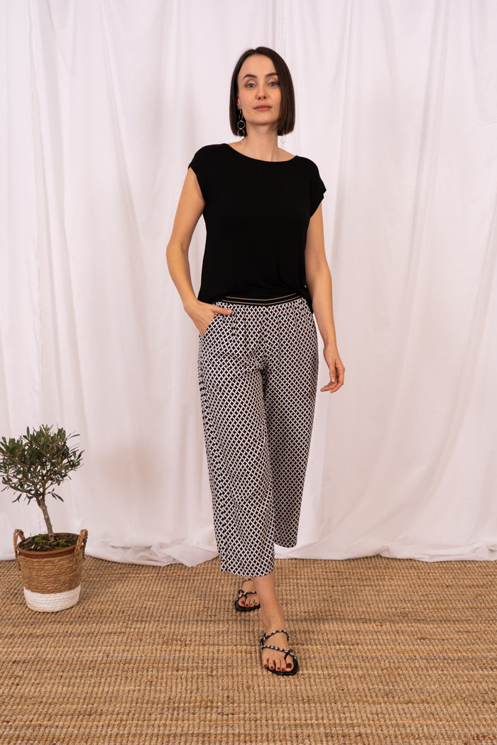 PANTALON CULOTTE ESTAMPADO GOMA