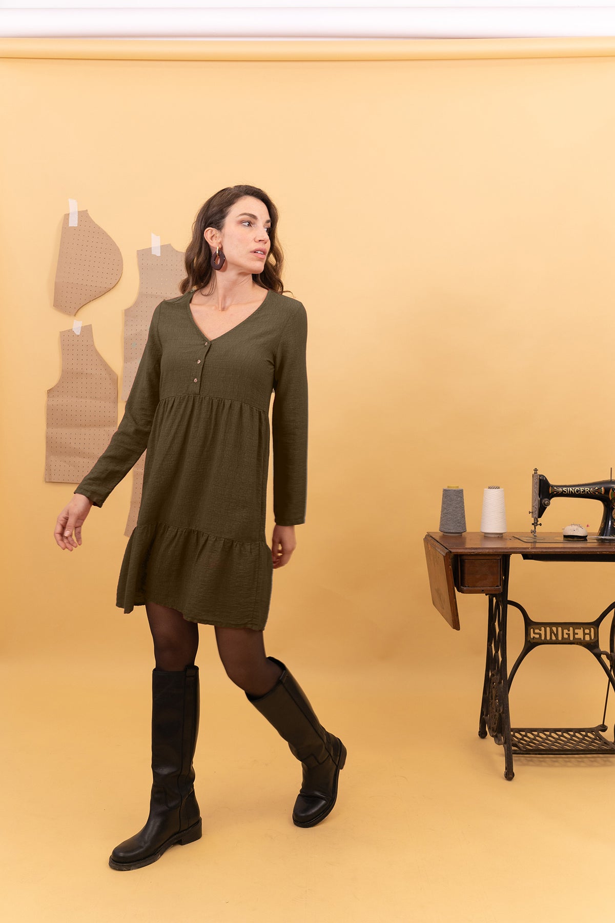 VESTIDO RISE BOTONES