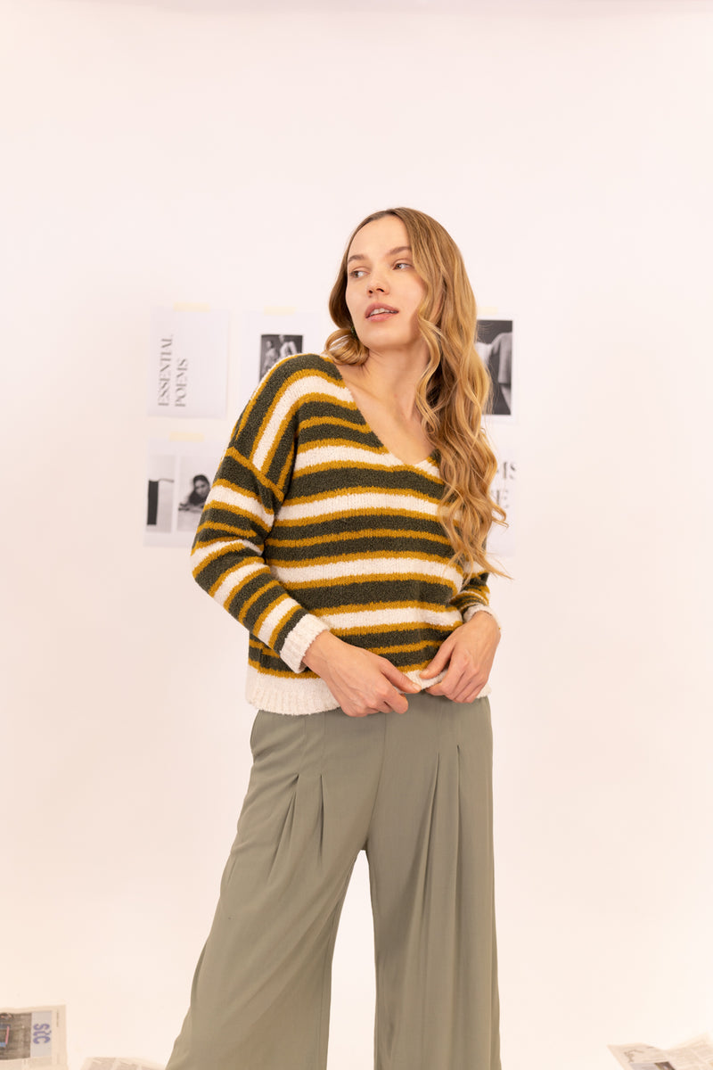 JERSEY TRICOT ESCOTE PICO OLIVA