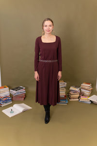 VESTIDO MIDI BOLSILLOS VISCOSA