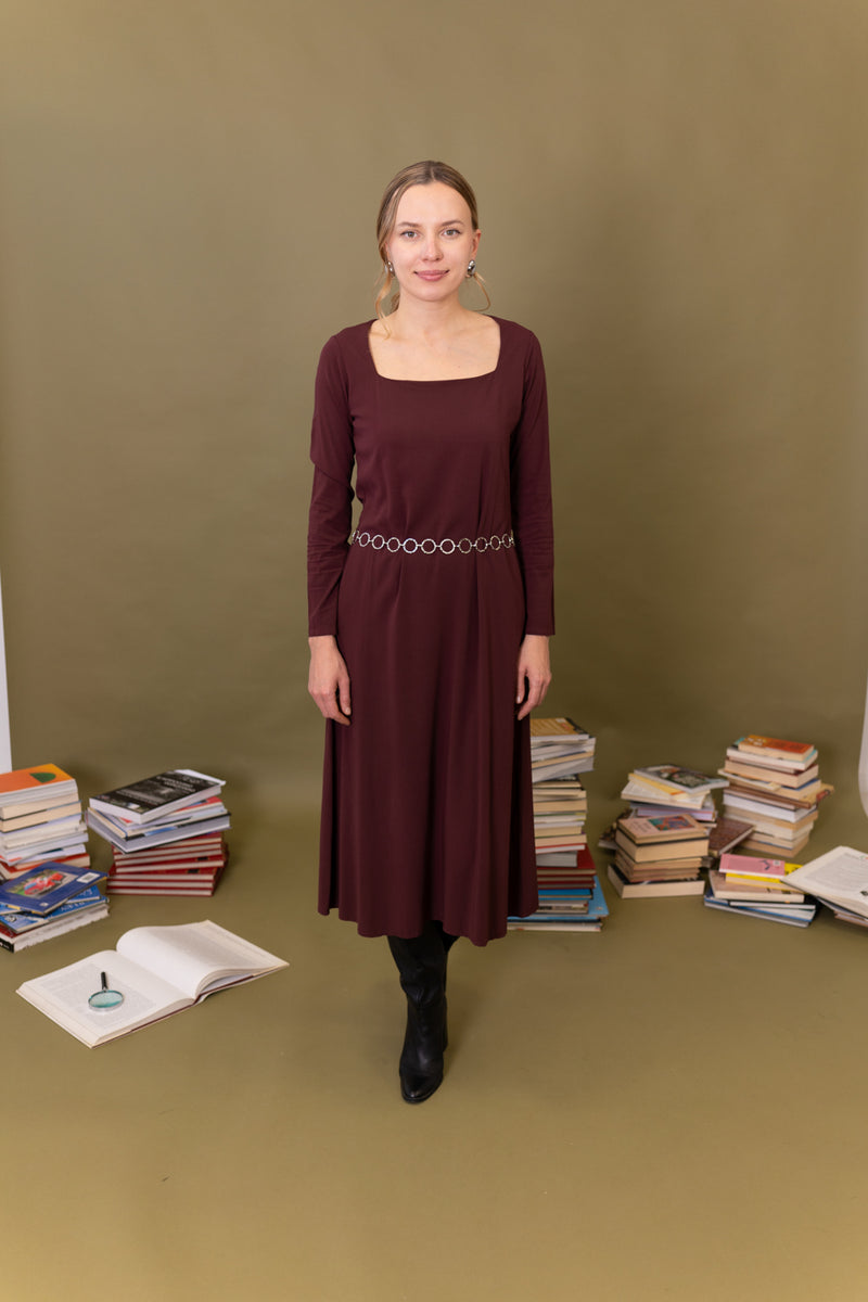 VESTIDO MIDI BOLSILLOS VISCOSA