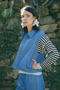 CHALECO DENIM BOLSILLOS