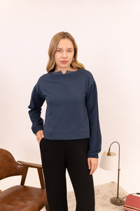 SUDADERA ALGODÓN TEJIDO COMBINADO