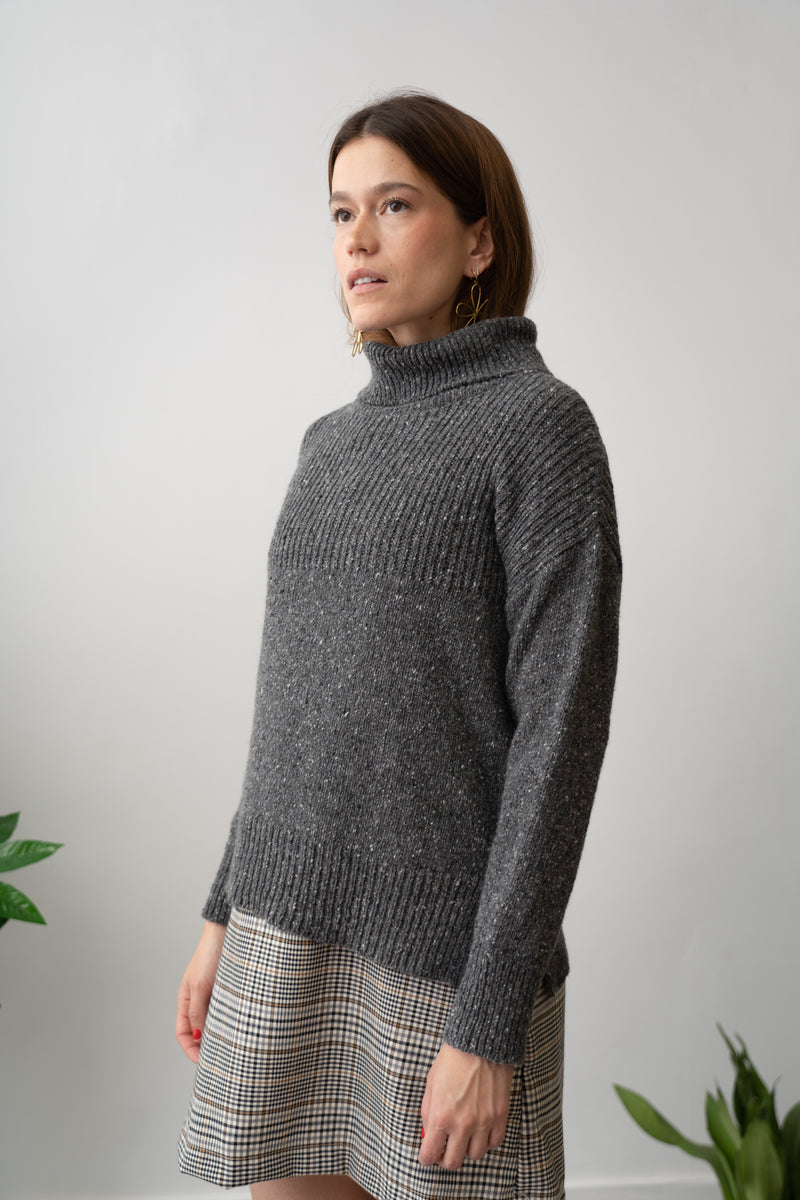 SWEATER HEMP HIGH NECK