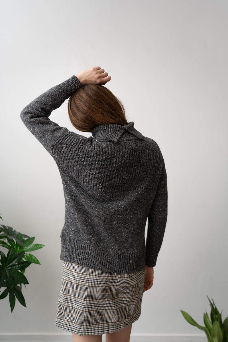 SWEATER HEMP HIGH NECK