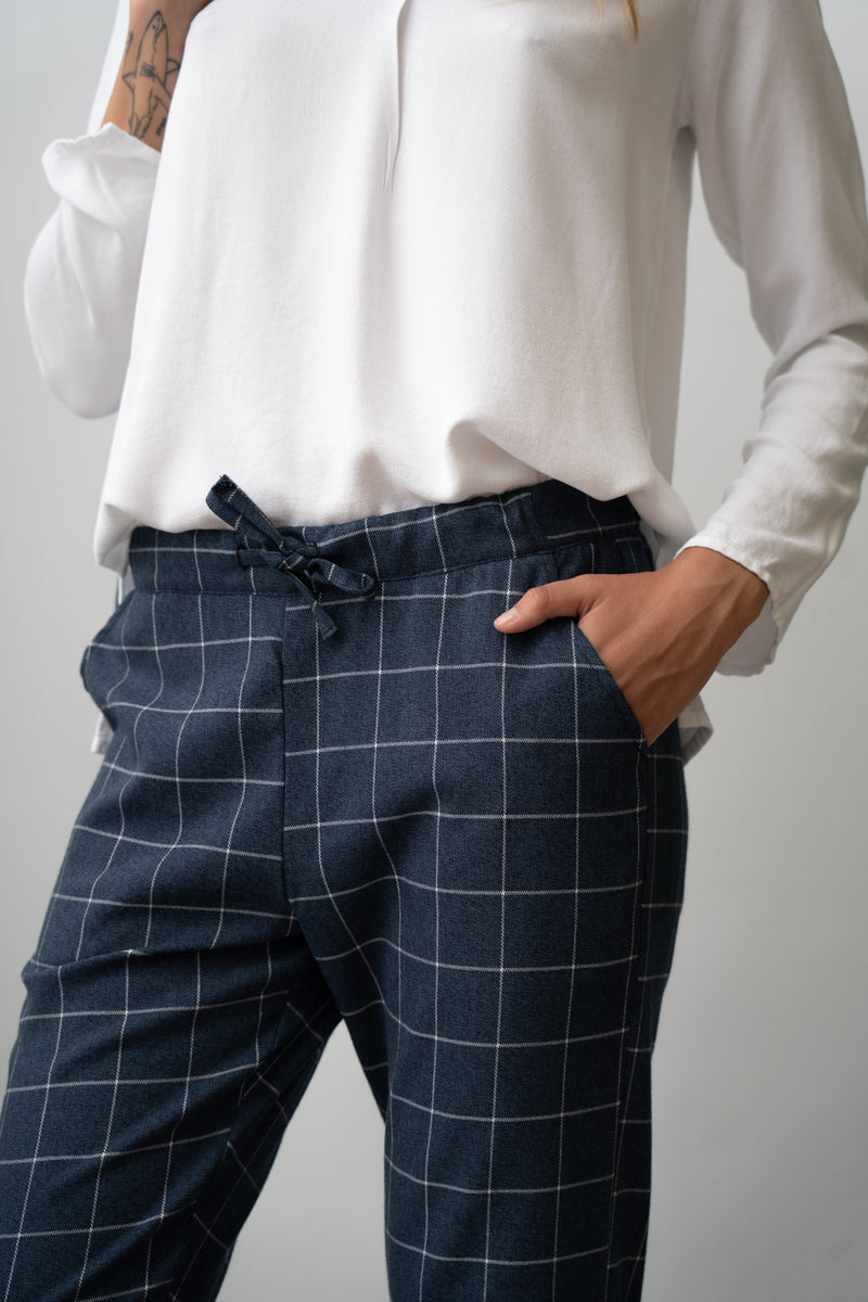 TULIP CHECK TROUSERS