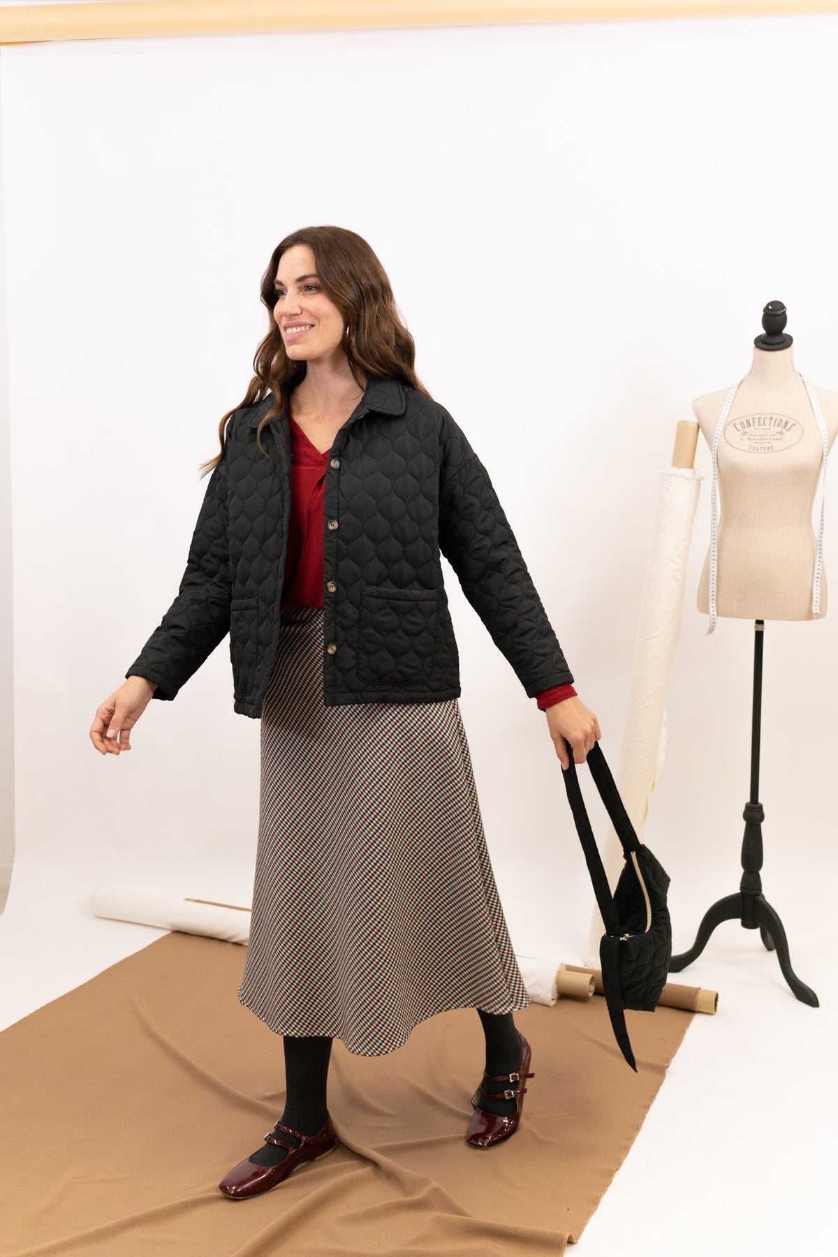 PLAID SKIRT SPARK