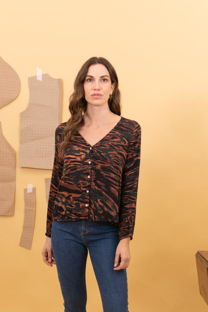 PRINTED SEA BLOUSE