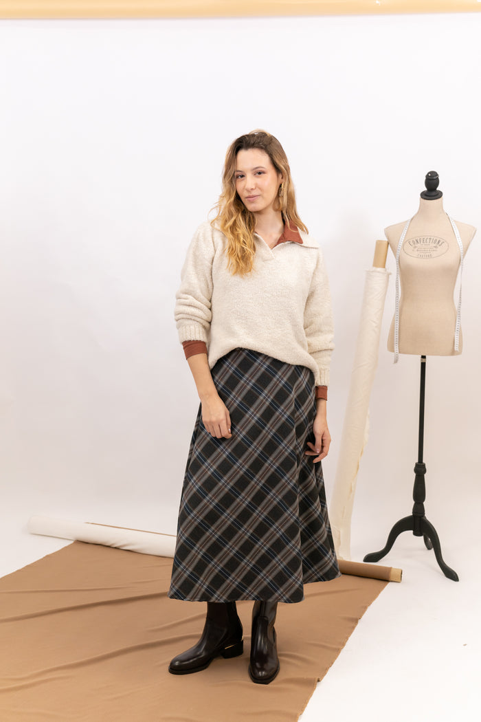PLAID SKIRT SPARK