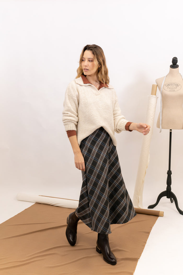 PLAID SKIRT SPARK