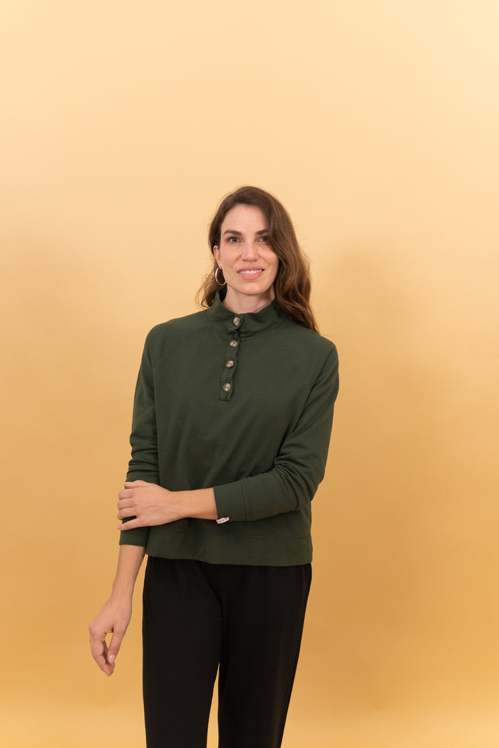 BUTTON SWEATSHIRT ONLY 