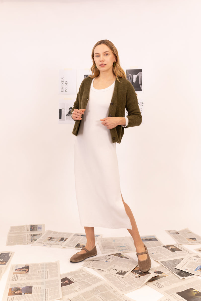 VESTIDO MIDI MANGA LARGA