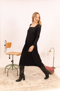 VESTIDO MIDI BOLSILLOS VISCOSA