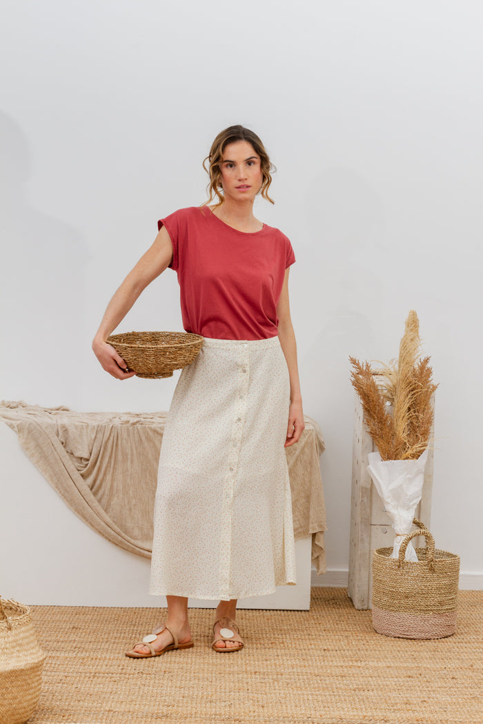 VALUES MIDI SKIRT